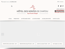 Tablet Screenshot of hoteldesventeschatou.com